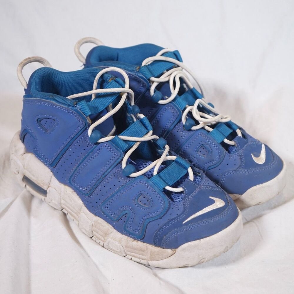 Nike Air More Uptempo Sneakers Blue White Youth Size 5Y DM1023-400